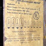 1965 Fender Twin Reverb Amp w/JBL’s