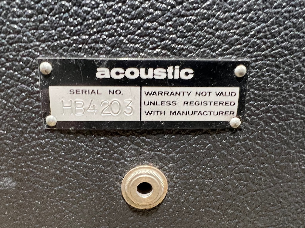 1971 Acoustic 371 Bass Amplifier