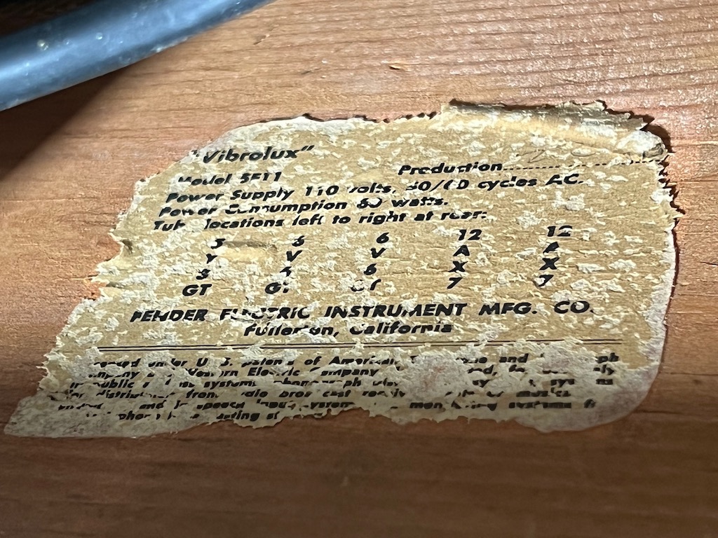 1959 Fender Tweed Vibrolux Amp