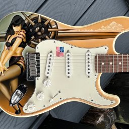 2005 Fender Stratocaster “Bettie Page” 1-off by Pamelina