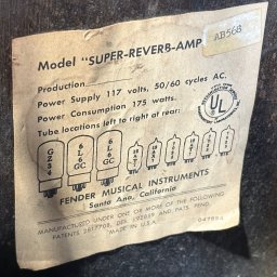 1968 Fender Super Reverb Amp