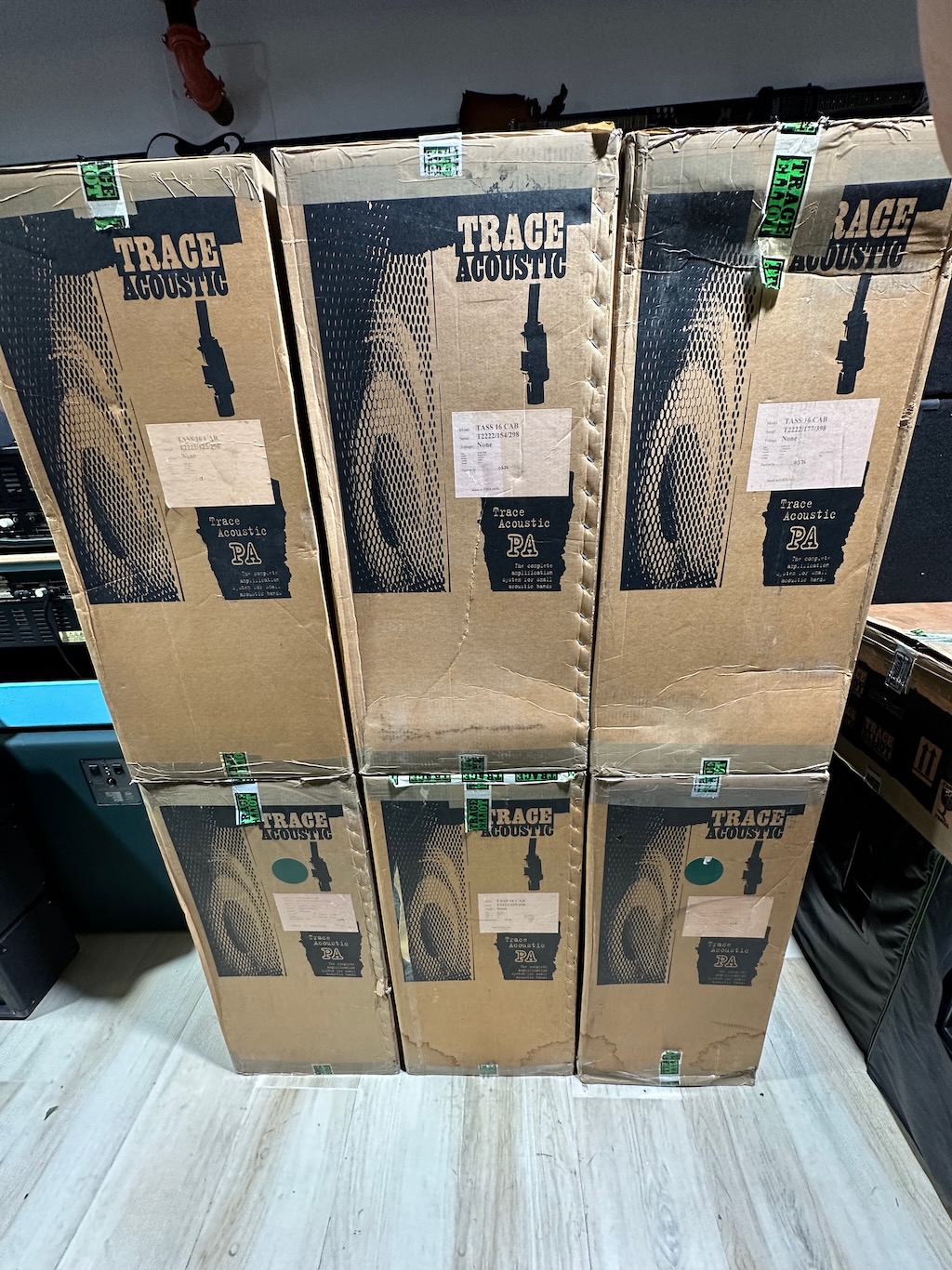 1998 Trace Elliot TASS 16 CAB PA Speakers NOS