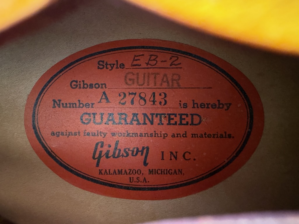 1958 Gibson EB-2 Bass