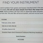 2024 Music Man Stingray Special HH Bass