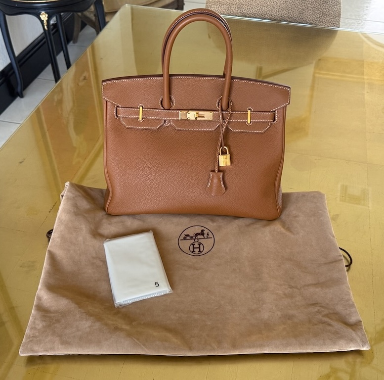 2022 Hermes Birkin 35 Gold w/Gold Hardware
