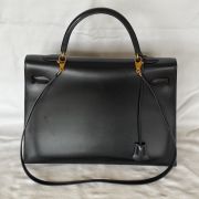 1995 Hermes Kelly 35 Black Box w/Gold Hardware