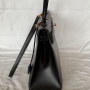 1995 Hermes Kelly 35 Black Box w/Gold Hardware