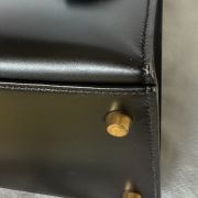 1995 Hermes Kelly 35 Black Box w/Gold Hardware