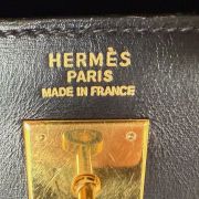 1995 Hermes Kelly 35 Black Box w/Gold Hardware