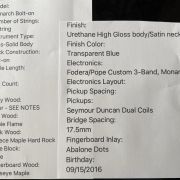 2016 Fodera Monarch Deluxe 5-String Bass