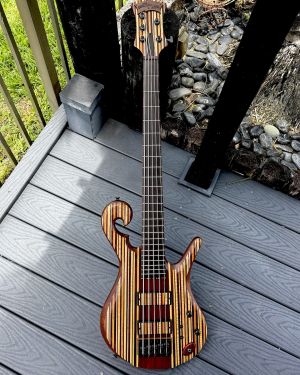 2021 Carl Thompson 34″ 5-String Rainbow Bass # 3121