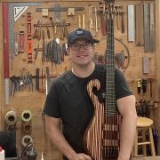 2021 Carl Thompson 34″ 5-String Rainbow Bass # 3121
