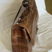 2015 Chanel Jumbo Classic Iridescent Dark Bronze Alligator