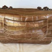 2015 Chanel Jumbo Classic Iridescent Dark Bronze Alligator