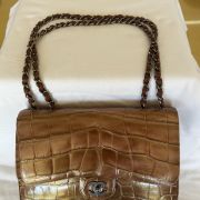2015 Chanel Jumbo Classic Iridescent Dark Bronze Alligator