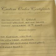 2007 Hamer Korina Vector GVKS “Brazilian Rosewood” Ltd. Run