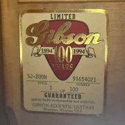 1994 Gibson SJ-200N Centennial Special # 1 of 100
